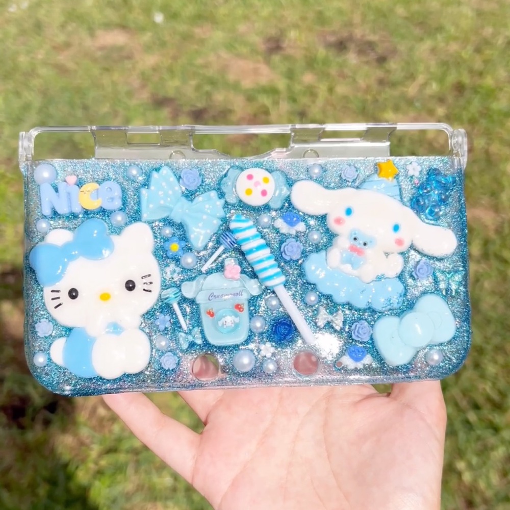 3DS XL Case Custom Made Blue